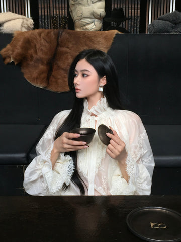 Romantic ruffles regency blouse