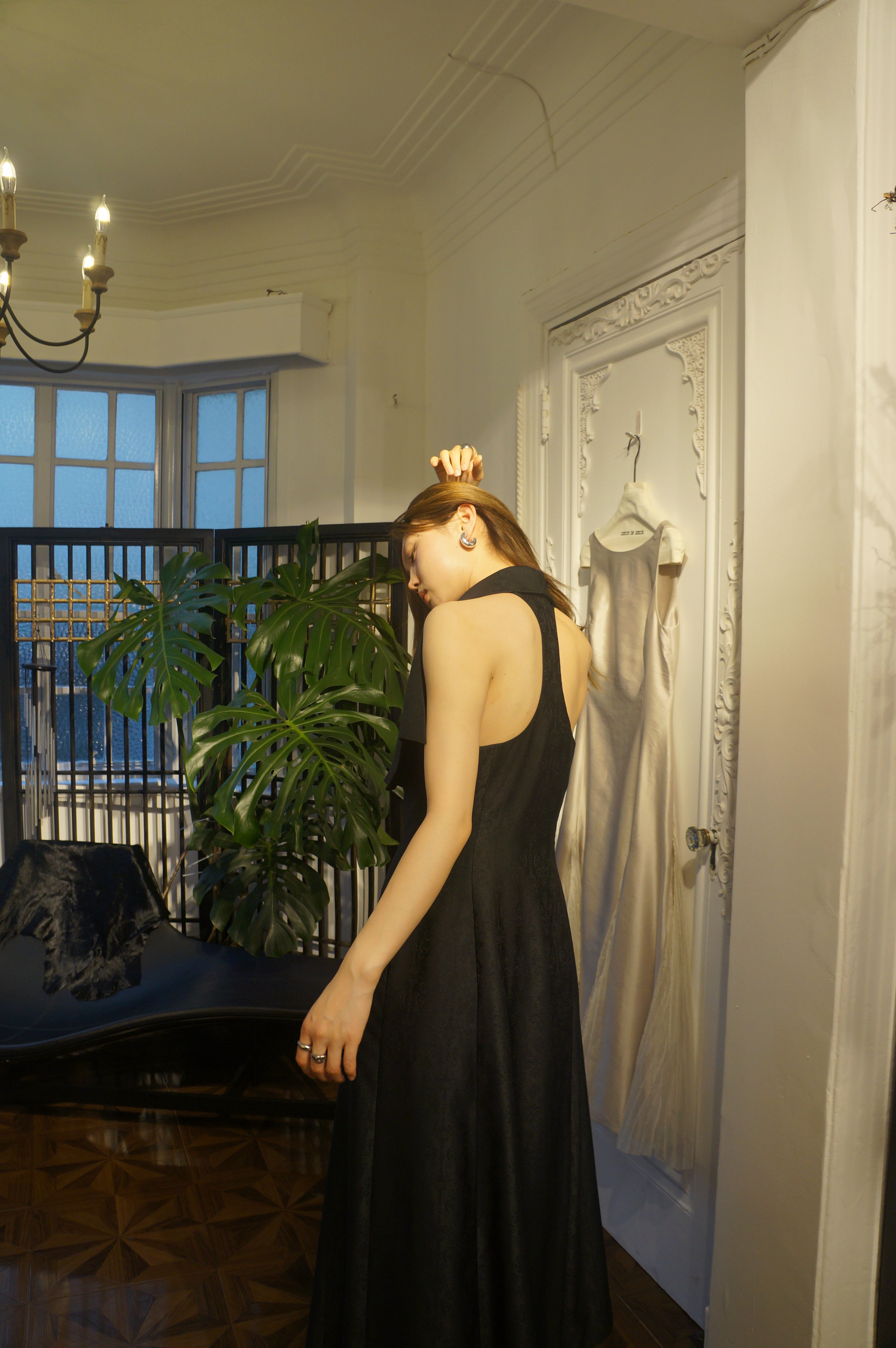 Sculptural dress-length waistcoat