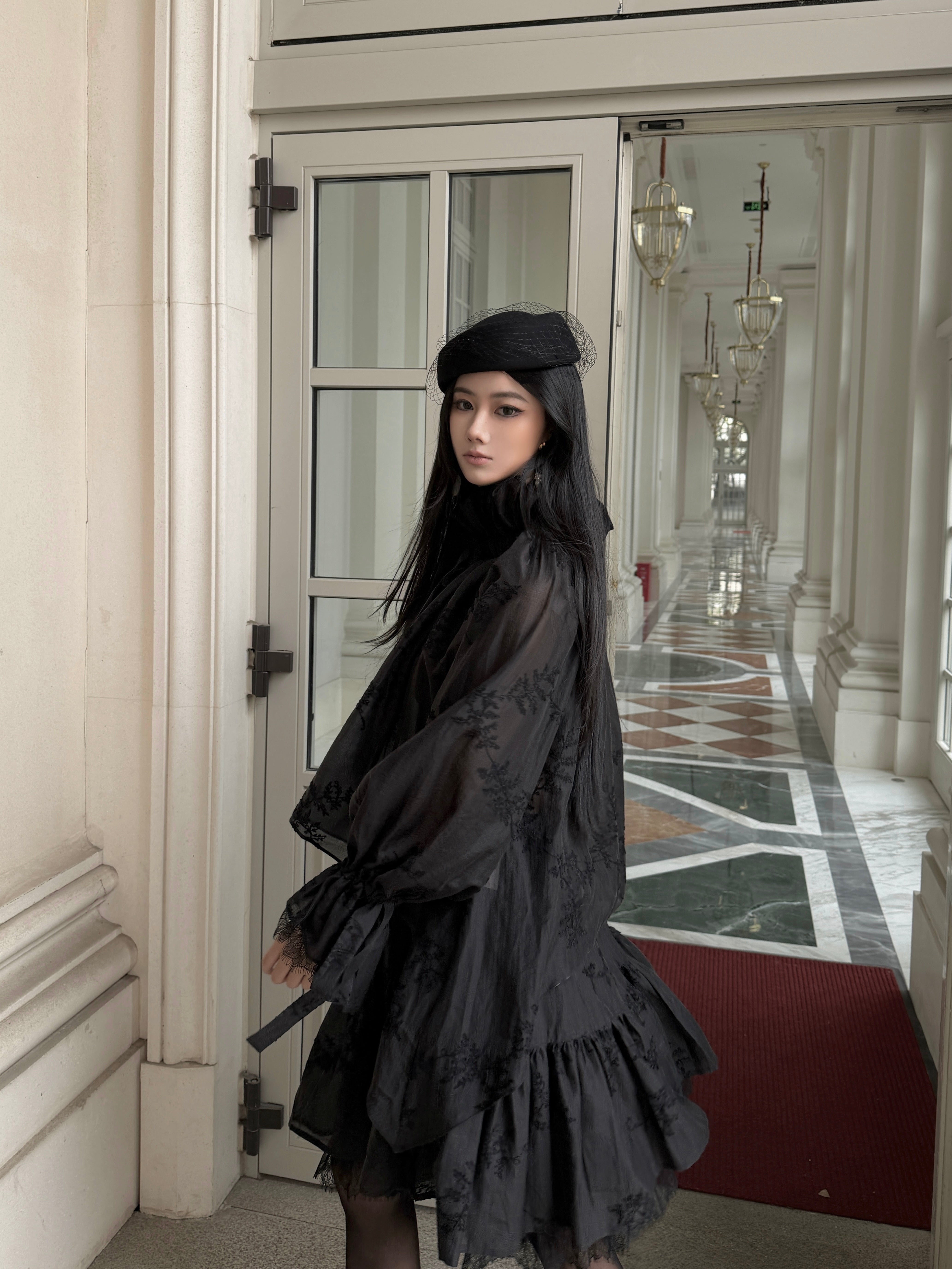 Romantic ruffles regency blouse