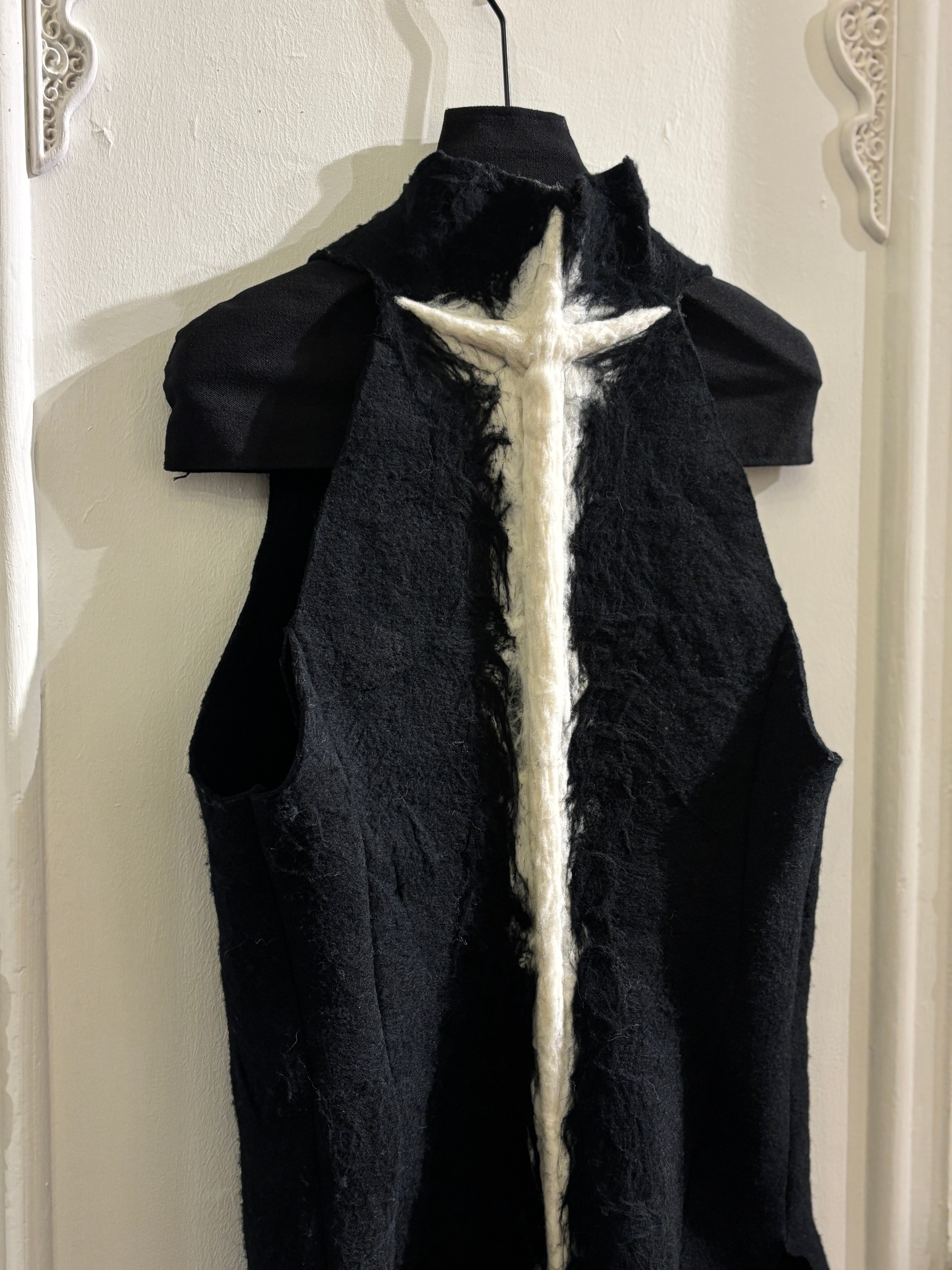 Hand-felted wool medieval vest