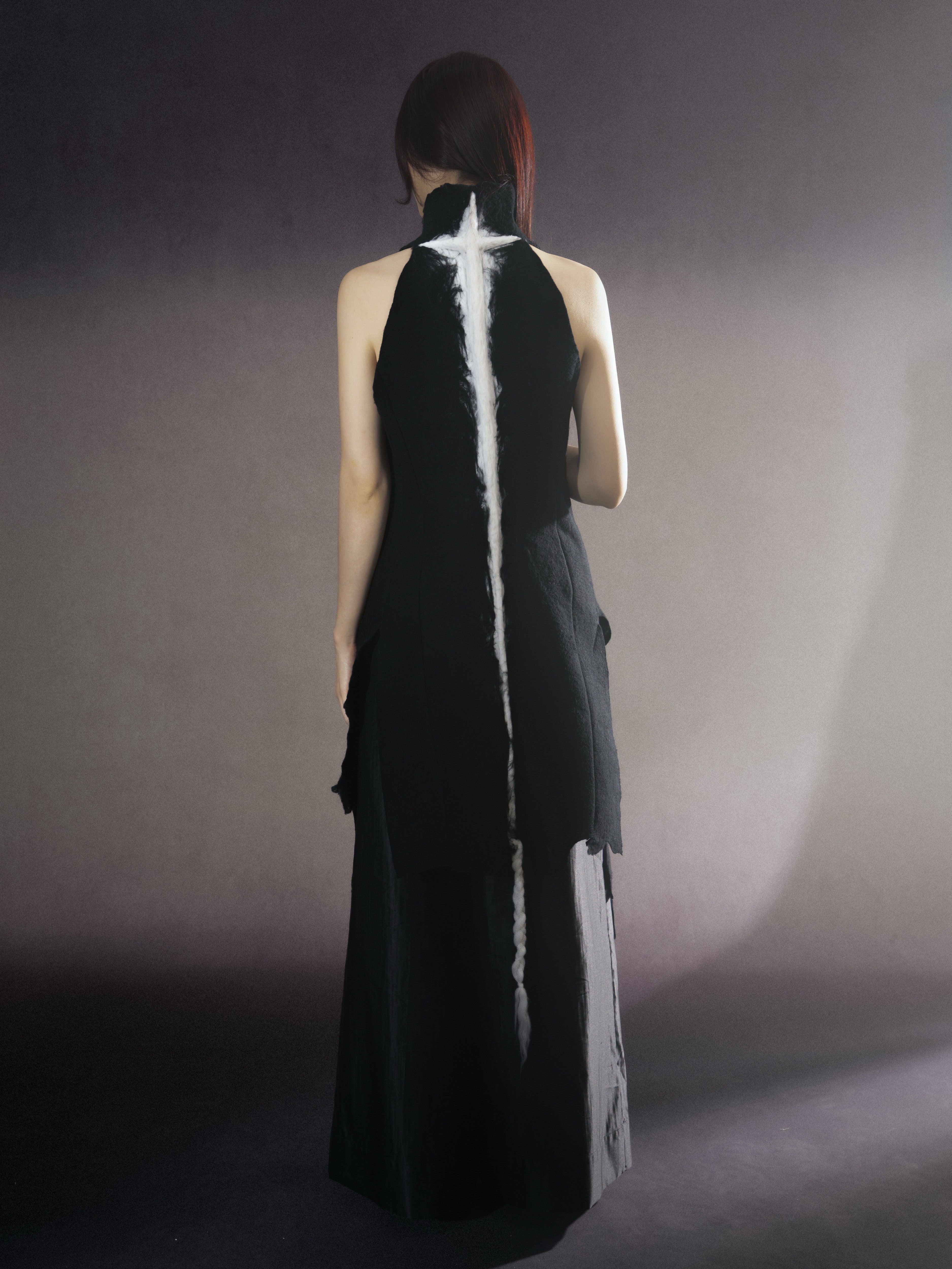 Hand-felted wool medieval vest