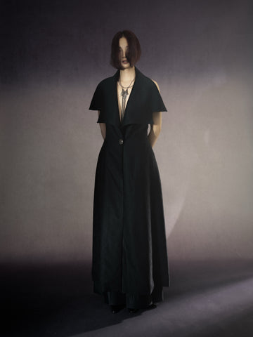 Sculptural dress-length waistcoat