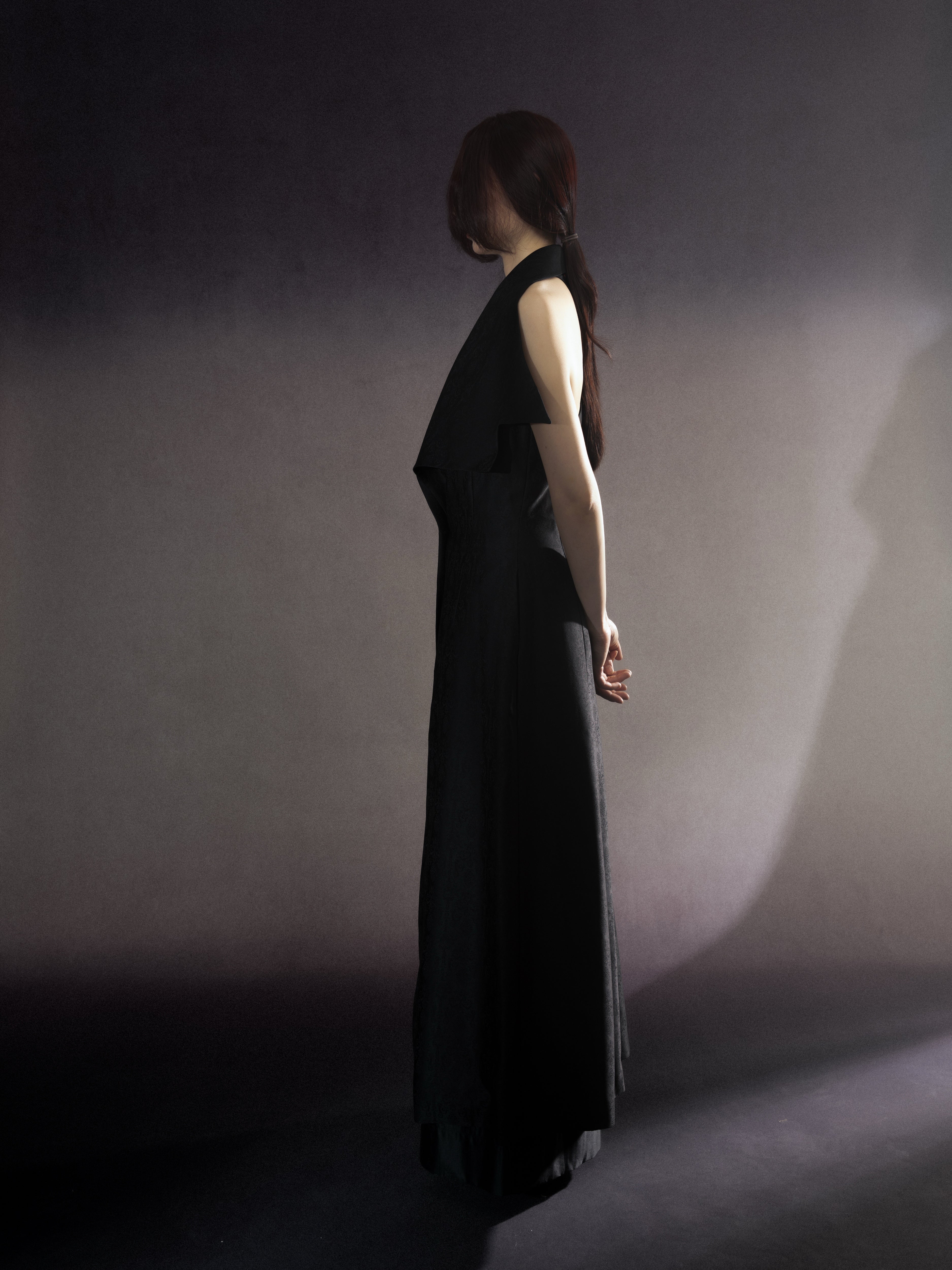 Sculptural dress-length waistcoat