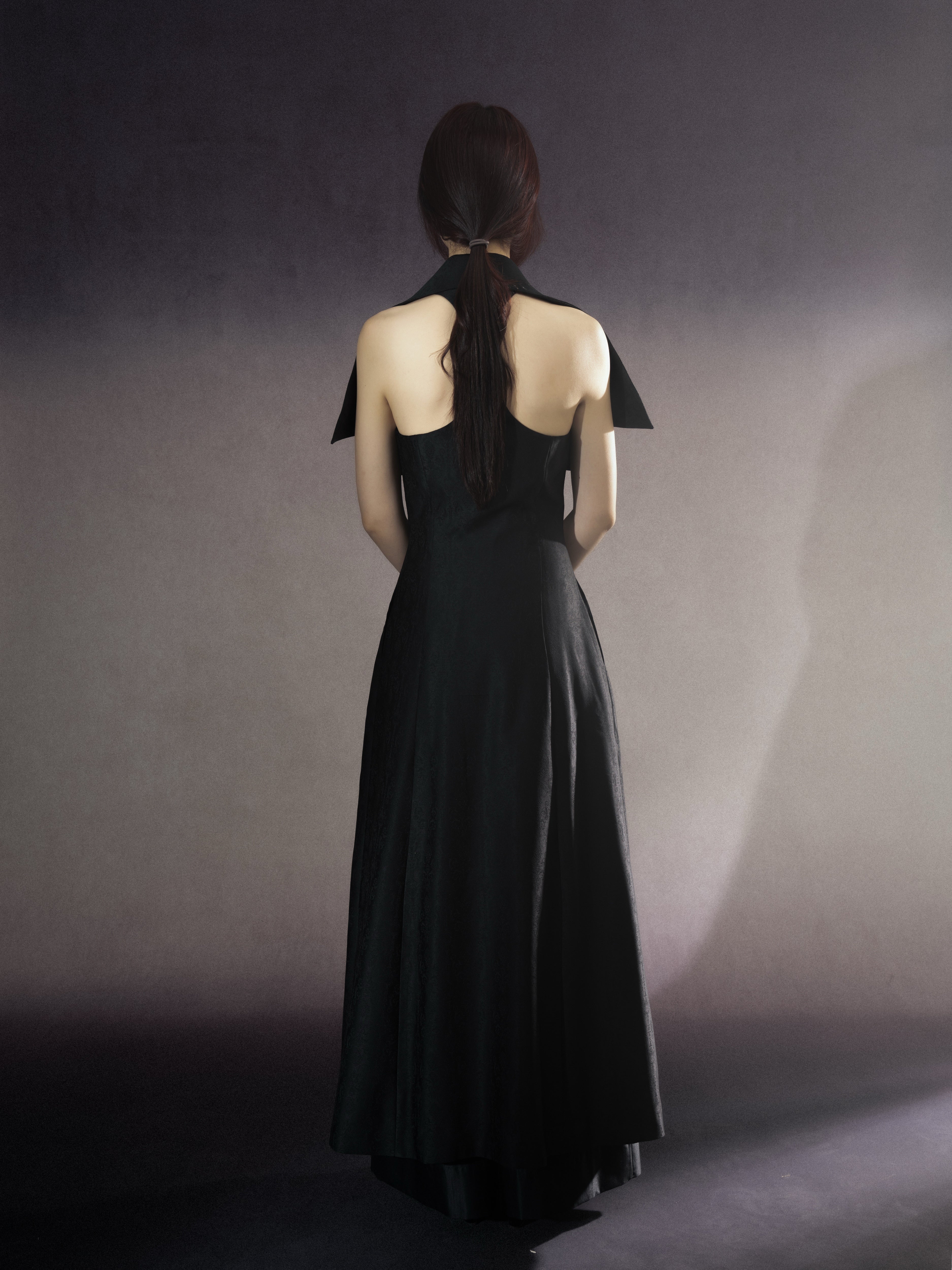 Sculptural dress-length waistcoat