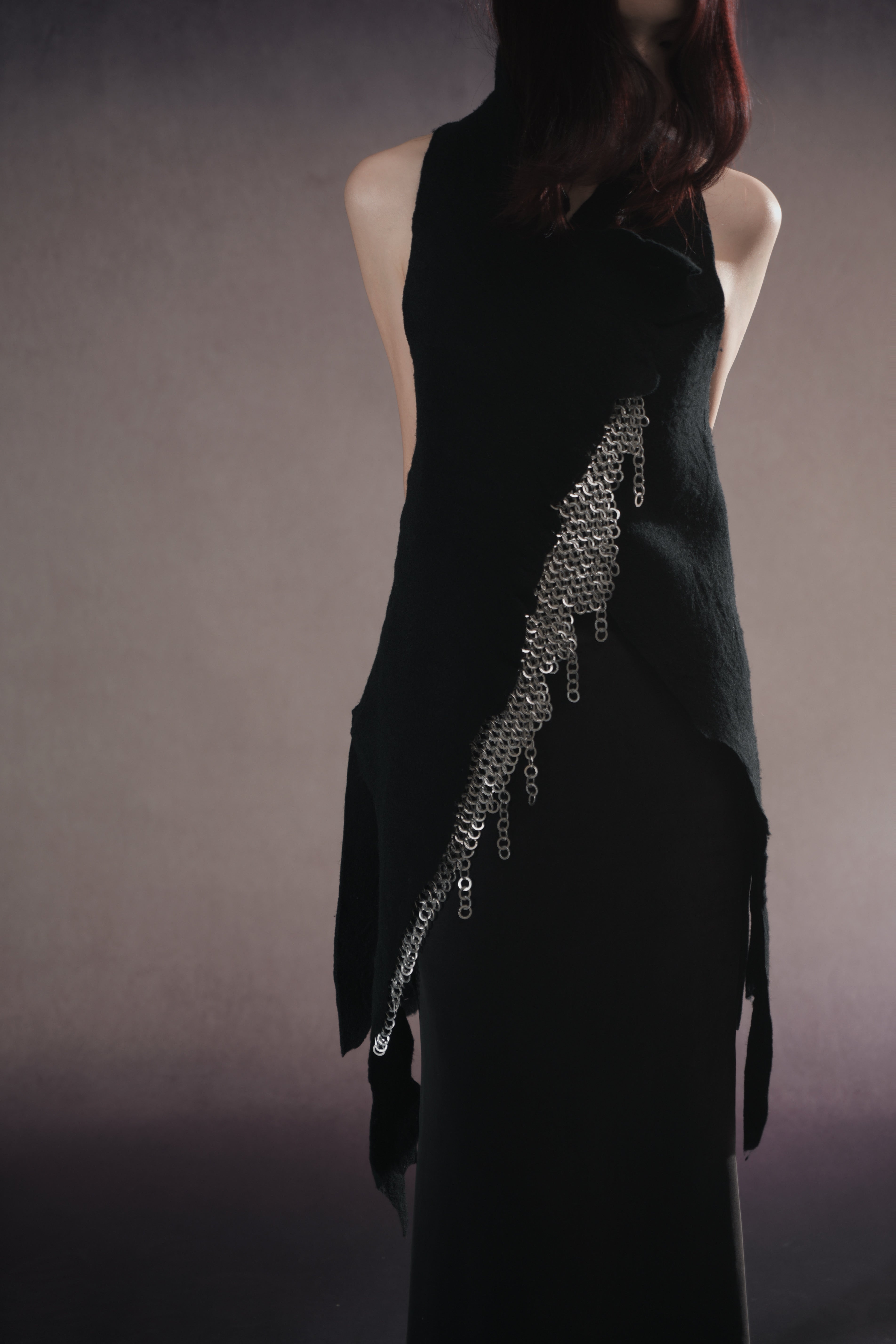 Hand-felted wool medieval vest