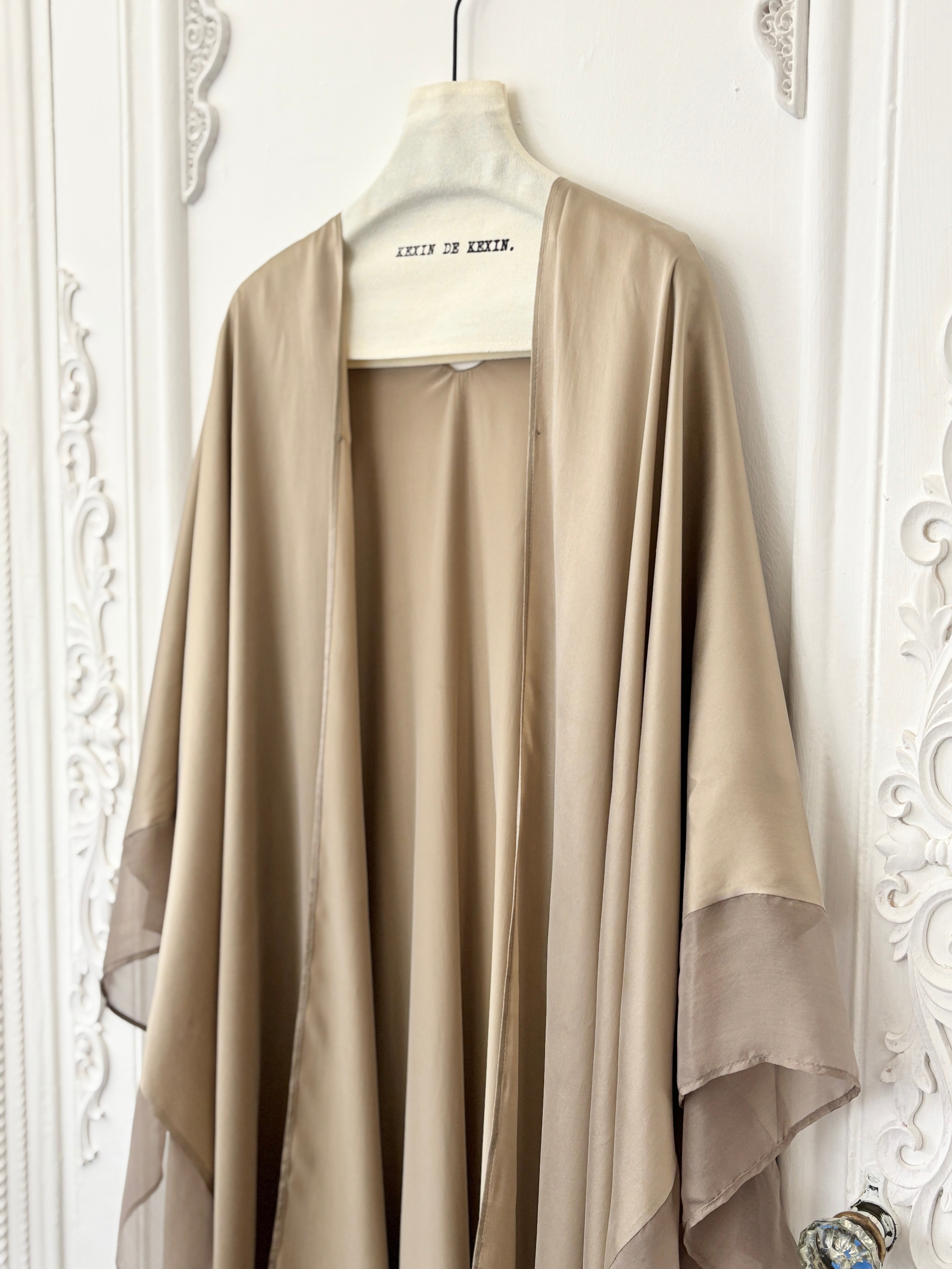 Ethereal layered silk kaftan