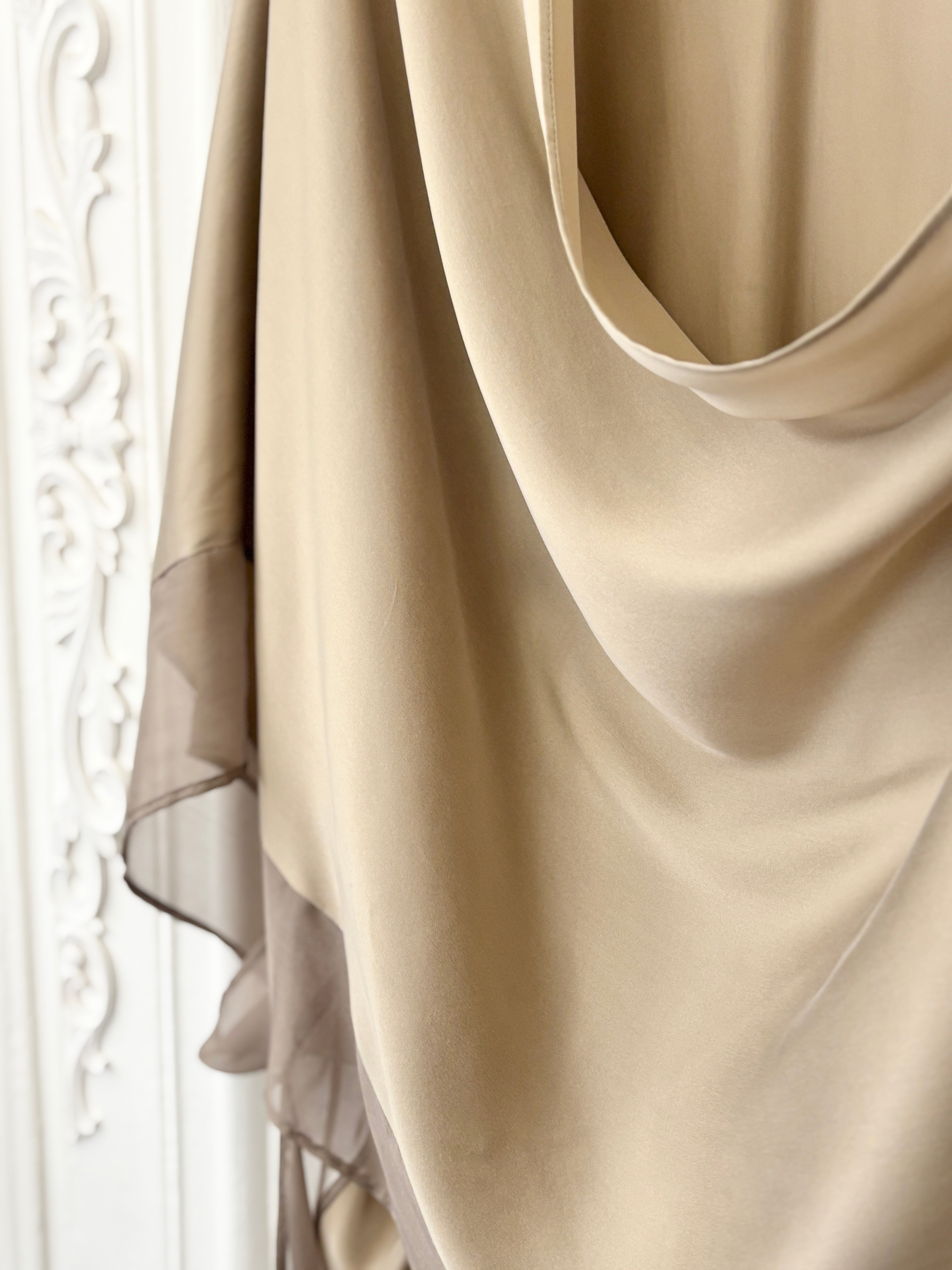 Ethereal layered silk kaftan