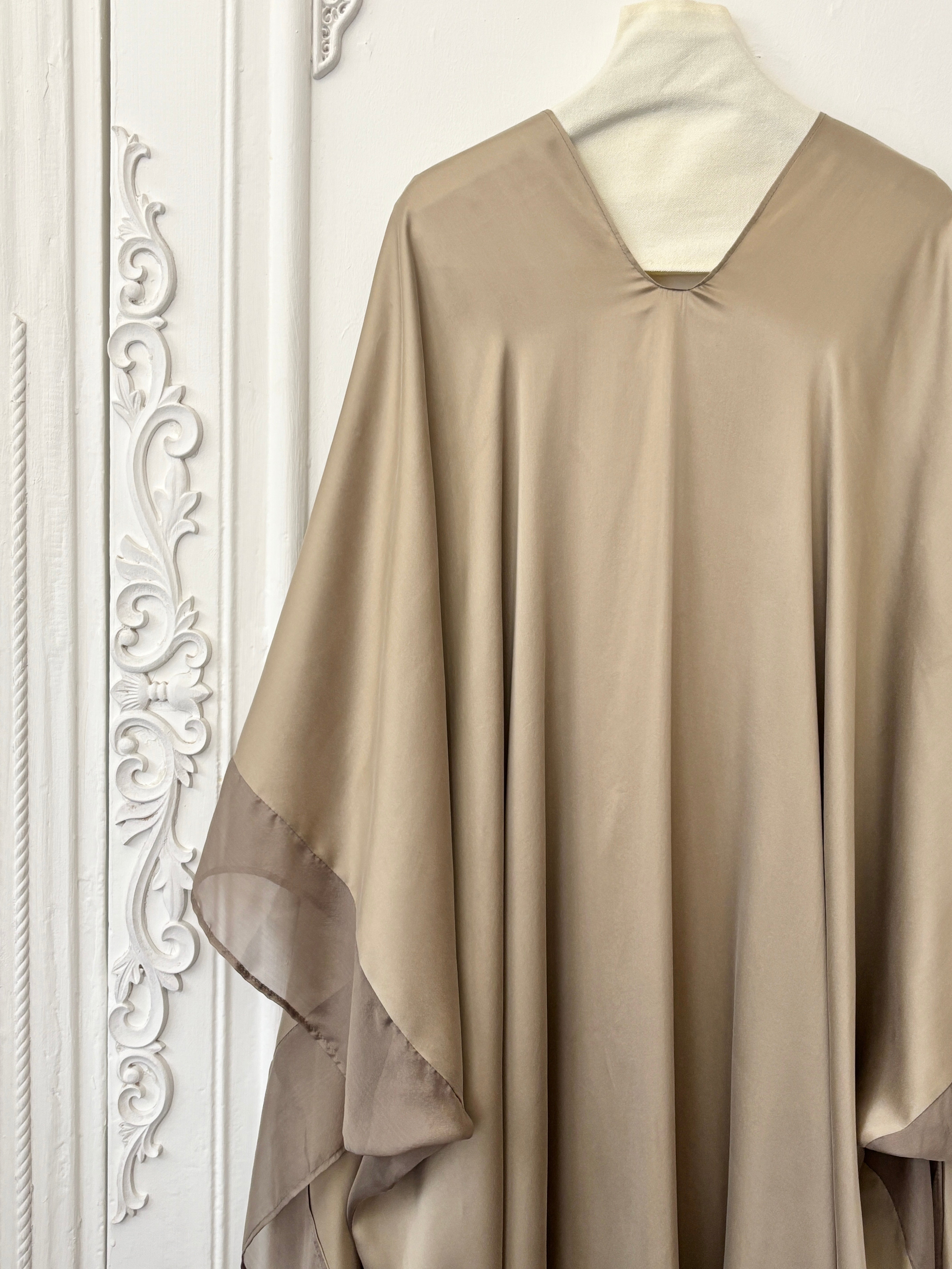 Ethereal layered silk kaftan