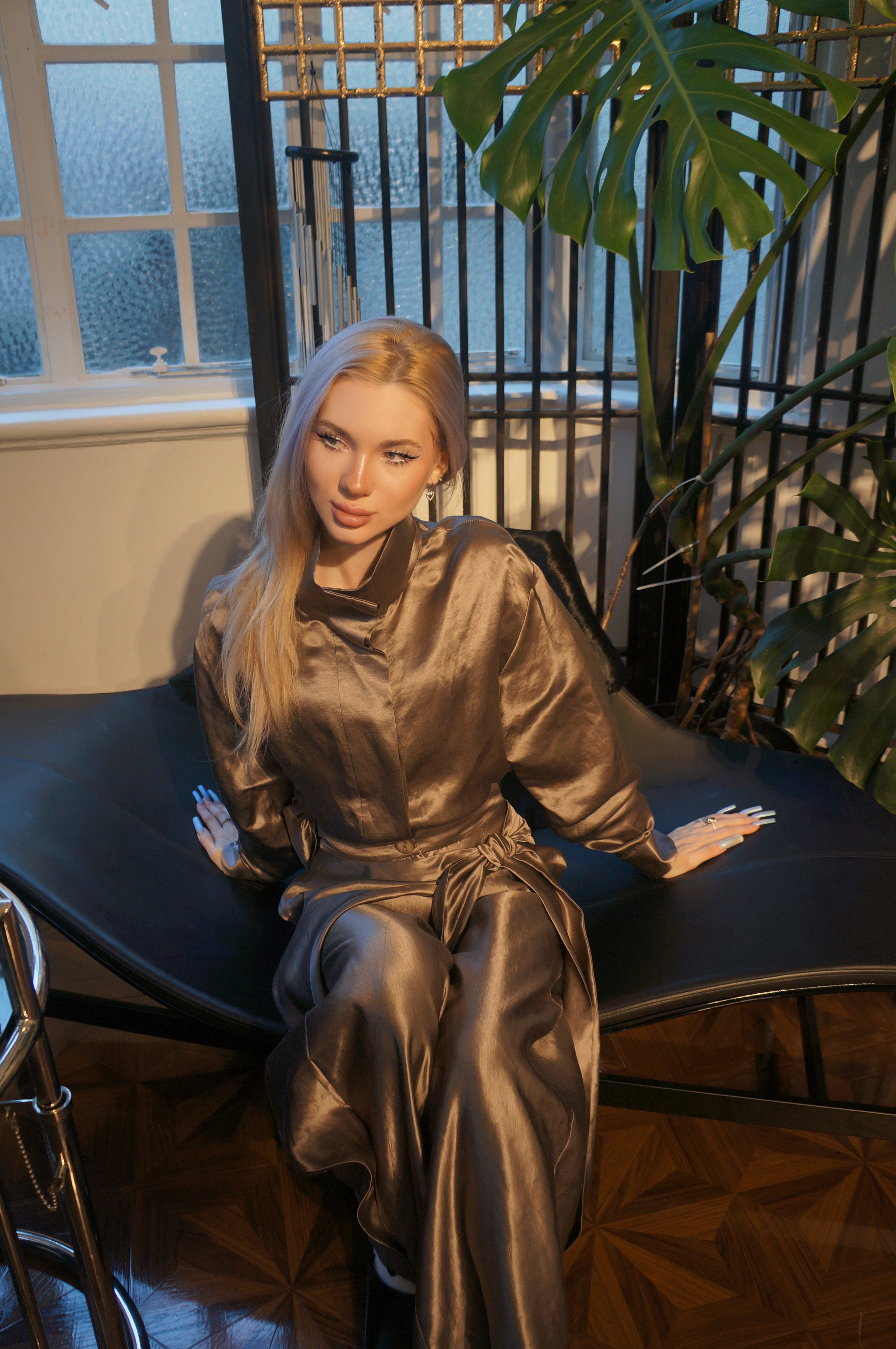 Quiet opulence satin blouse