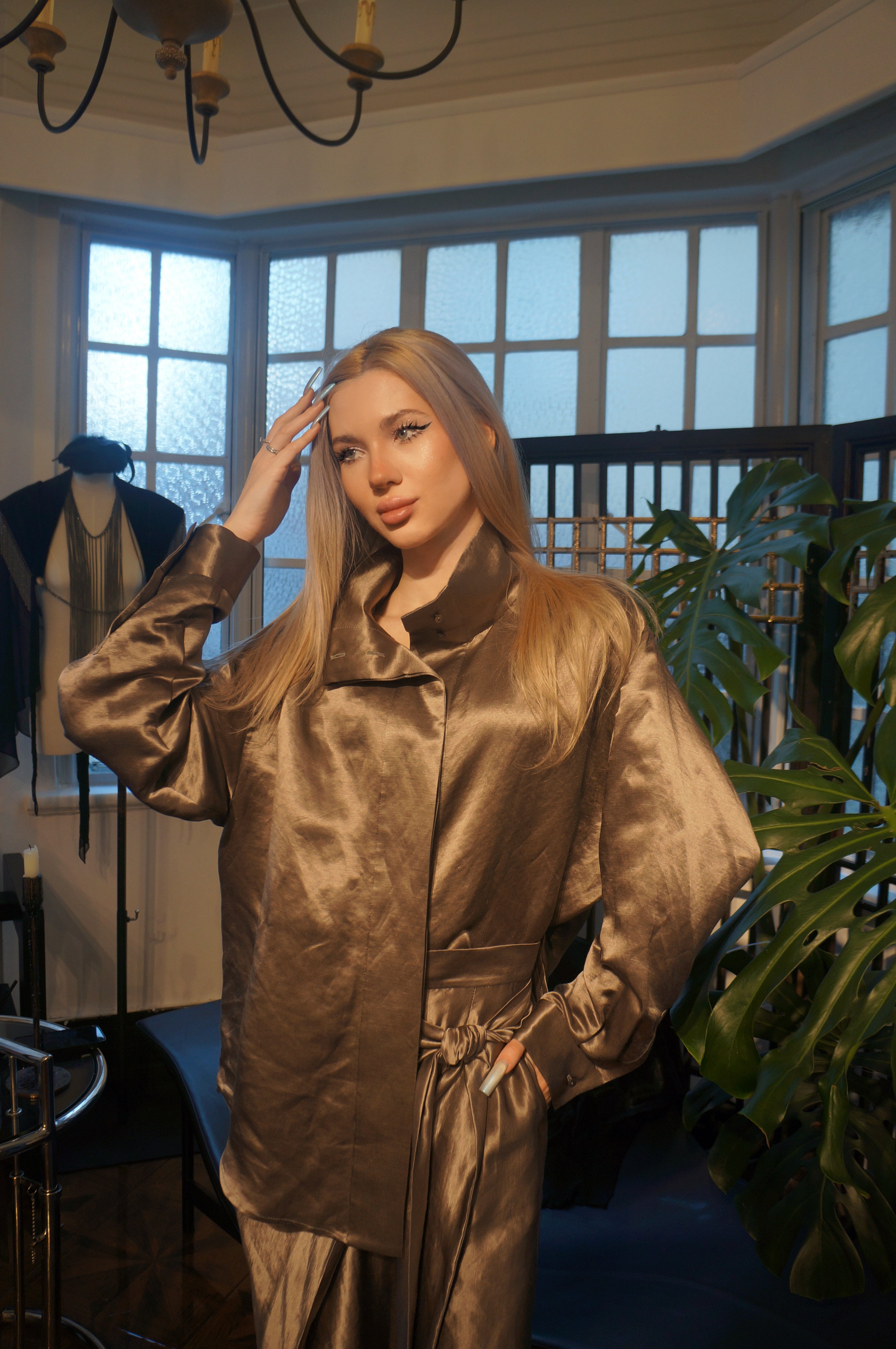 Quiet opulence satin blouse