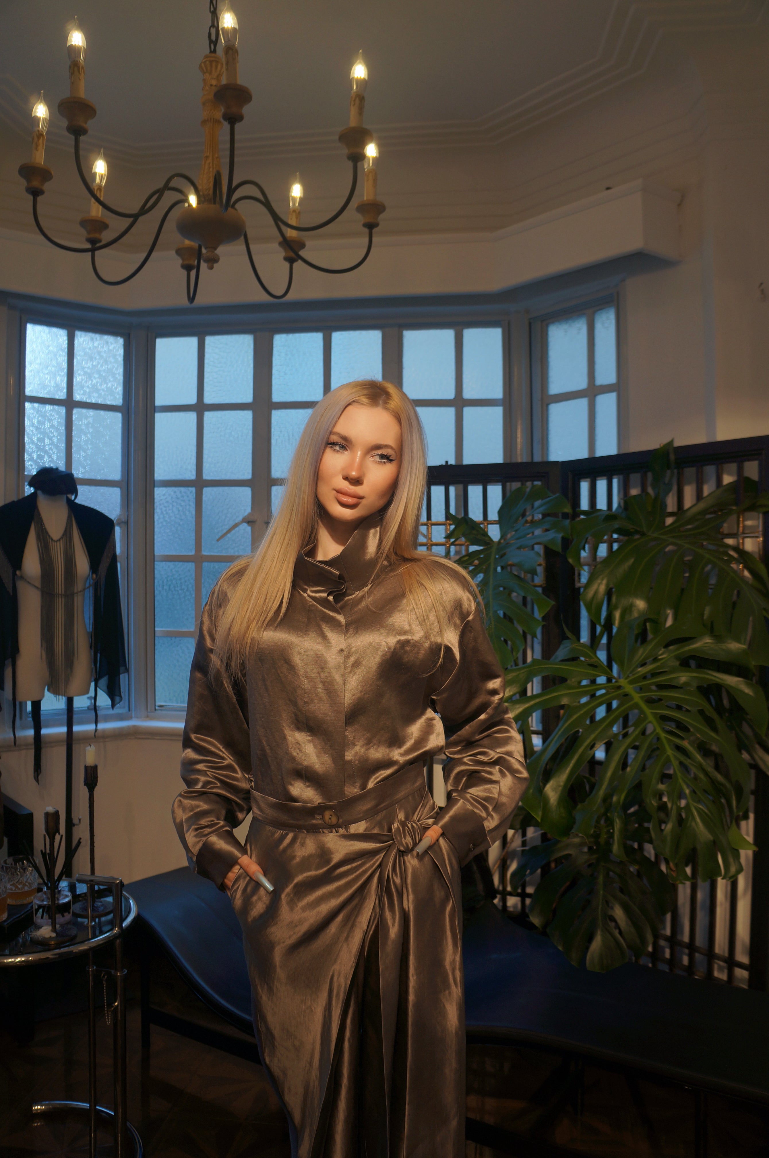 Quiet opulence satin blouse