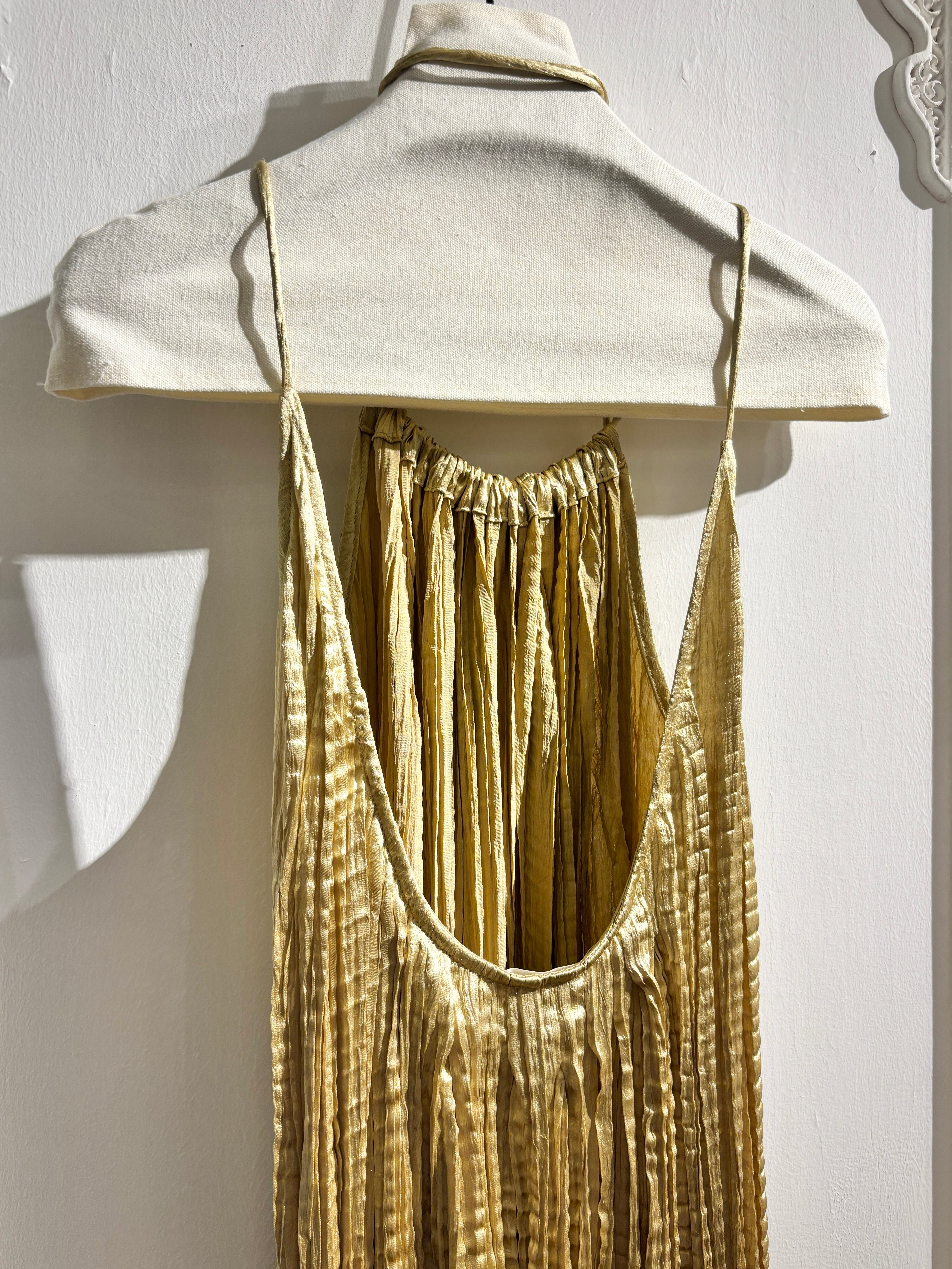 Gilded echo pleated dress