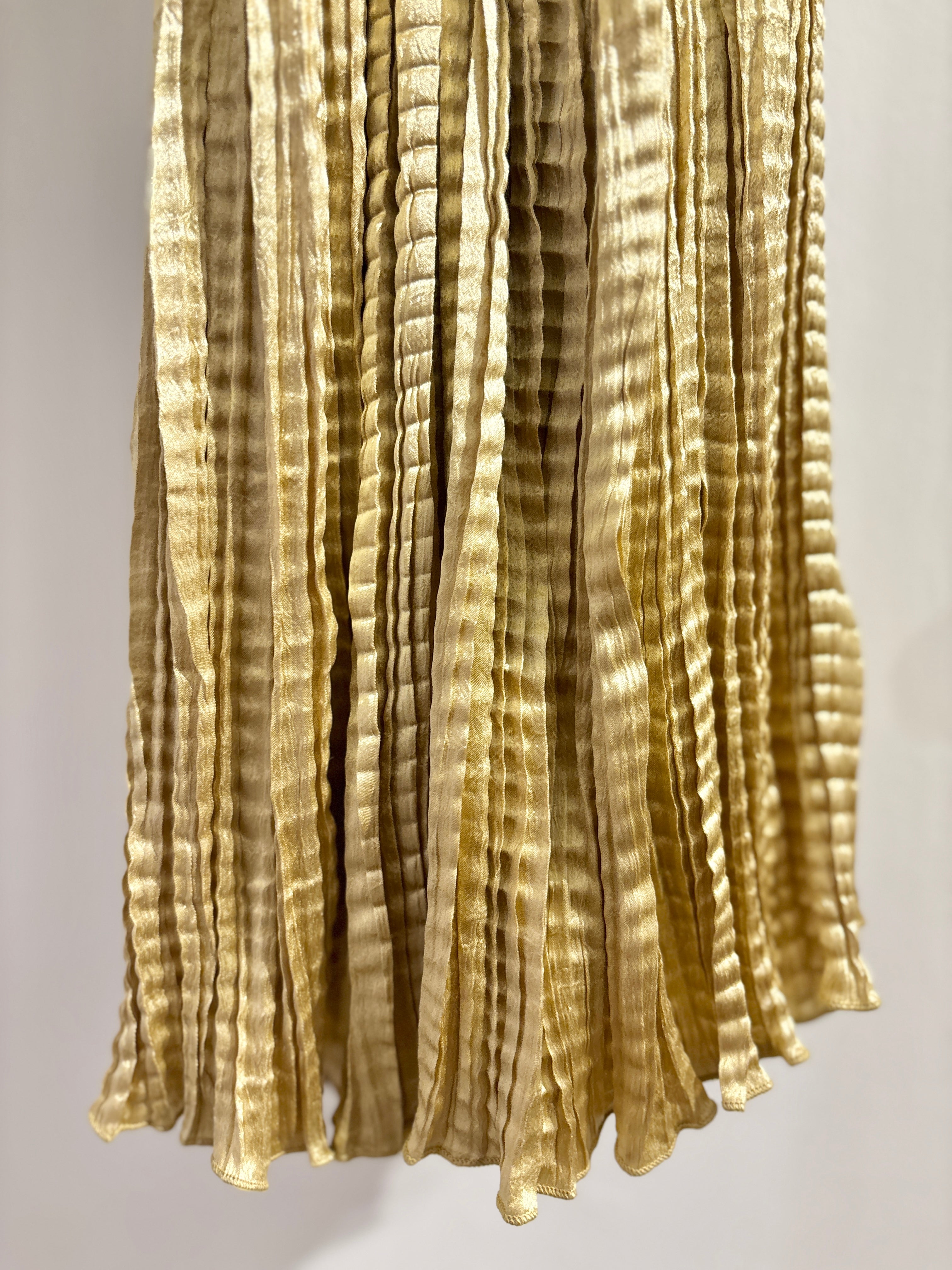 Gilded echo pleated dress