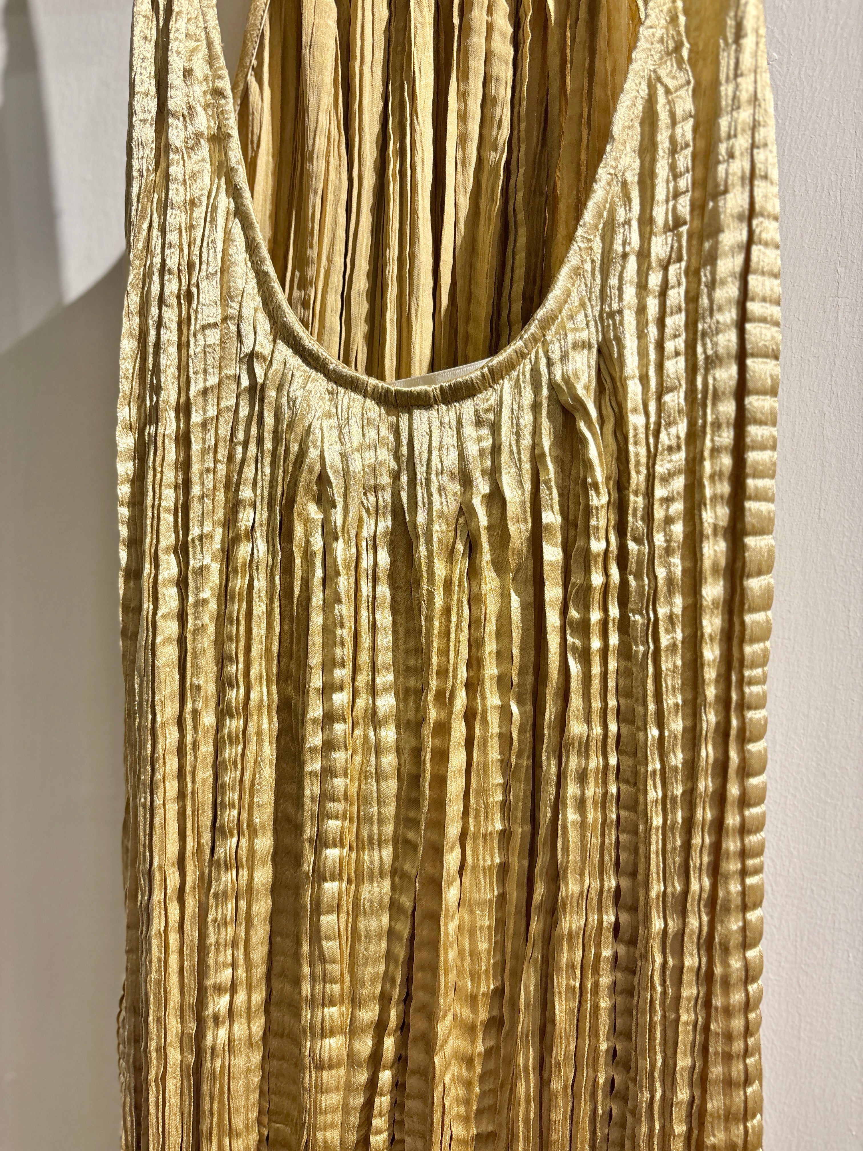 Gilded echo pleated dress