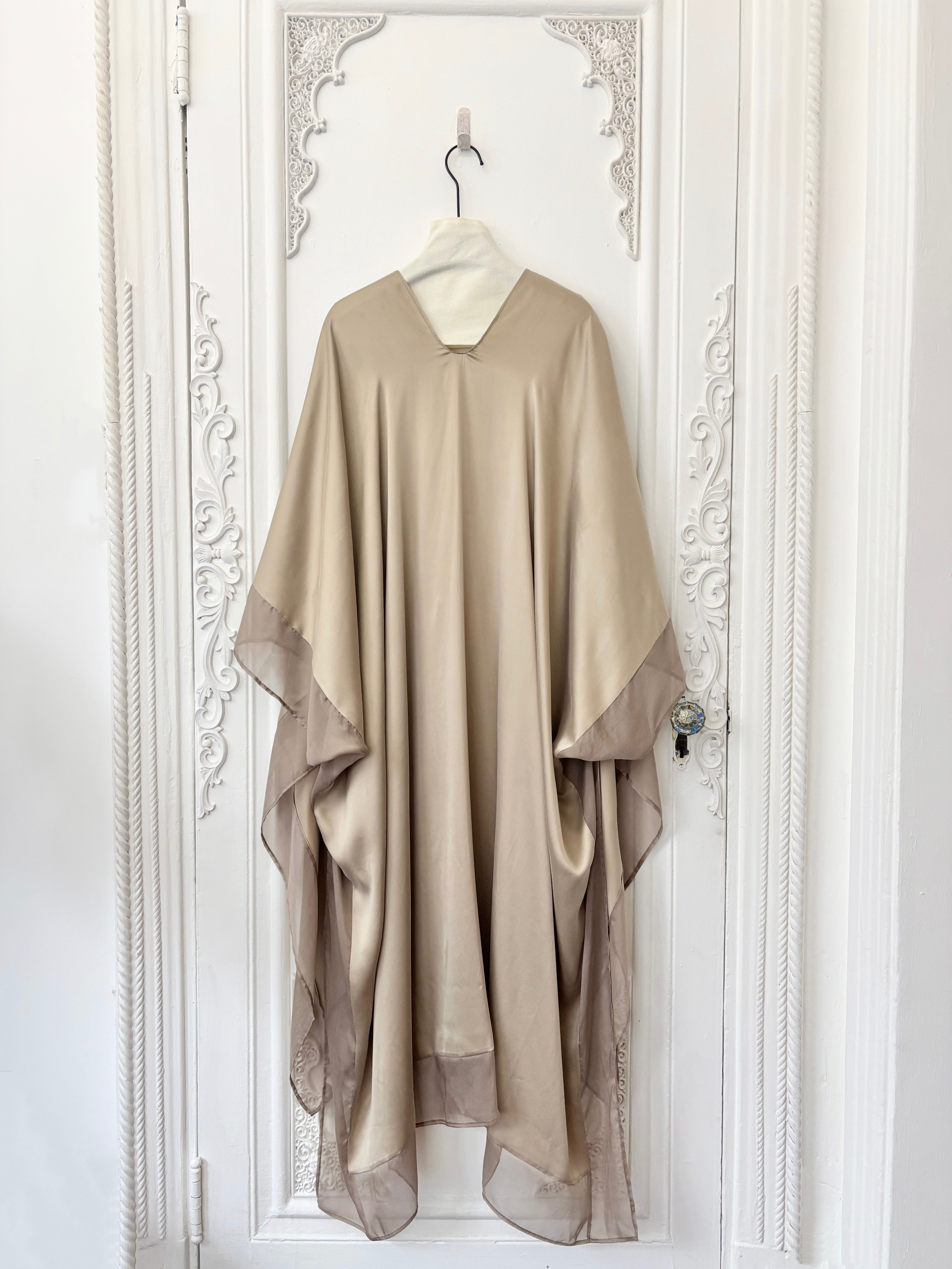 Ethereal layered silk kaftan