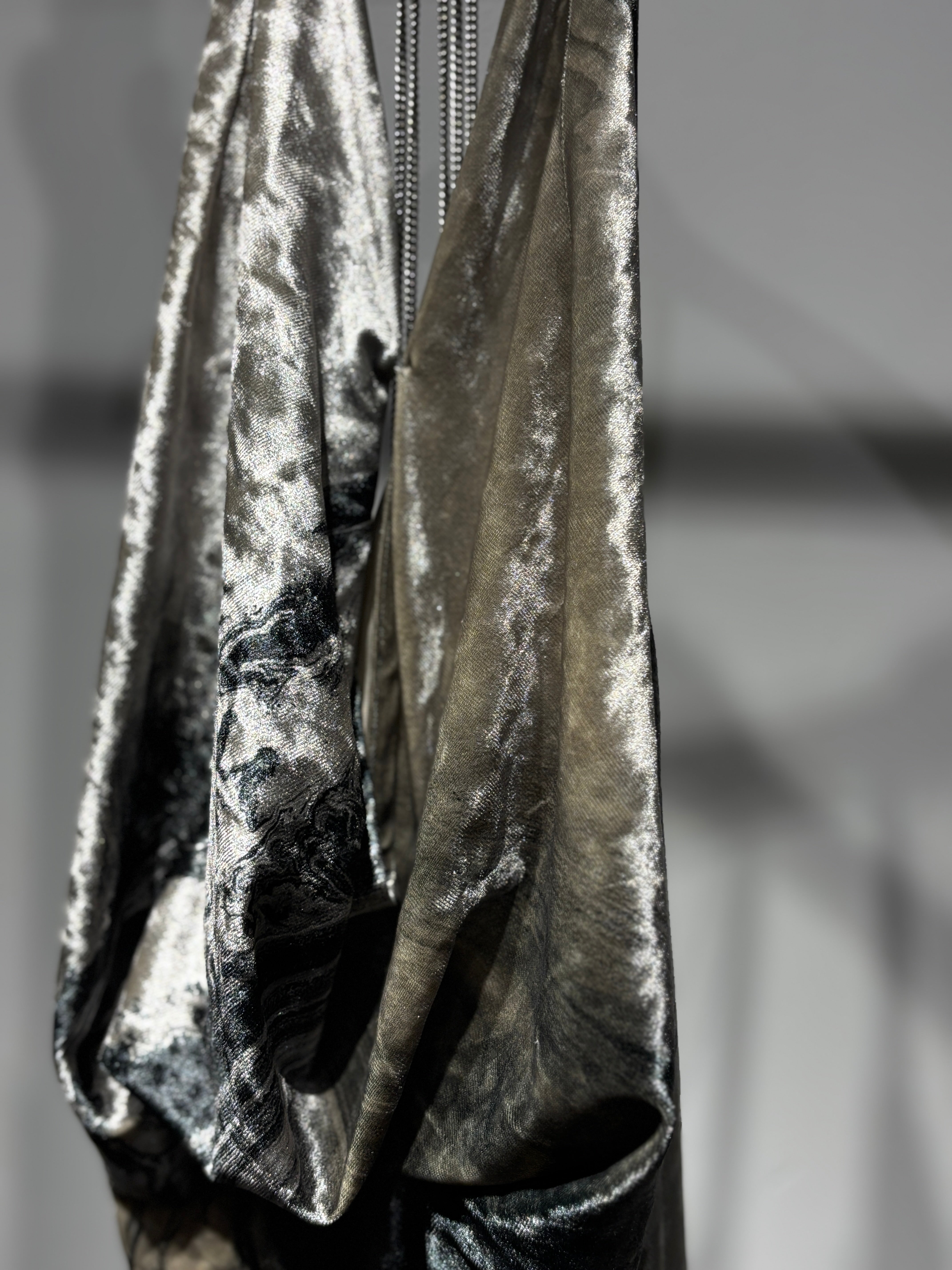 The fluid velvet halter gown